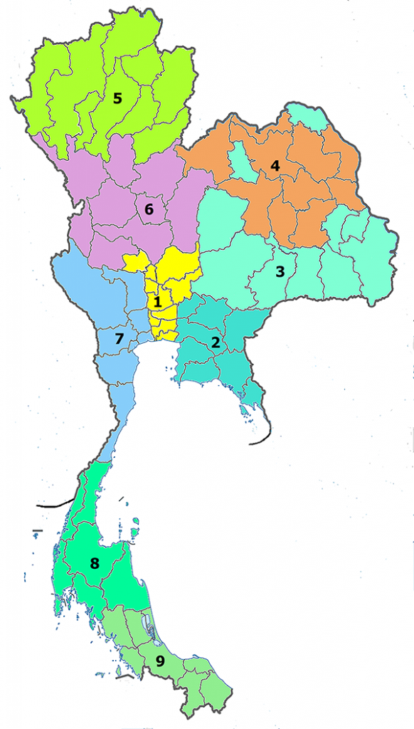 Thailand Postal Code Map